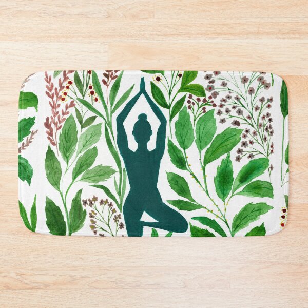 Item preview, Yoga Tree Pose Watercolor painting  designed and sold by Run.Breathe.Create.