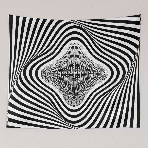 Item preview, op-art cross designed and sold by silvercordchop.