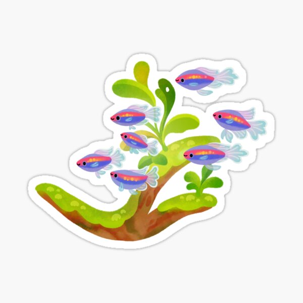 Vista previa del artículo con la obra «Peces y plantas de agua dulce - Congo Tetra», diseñado y vendido por pikaole.