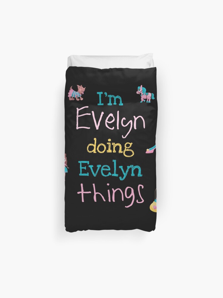 Evelyn Cute Kids Clothes Shirt For Little Girls Duvet Cover By