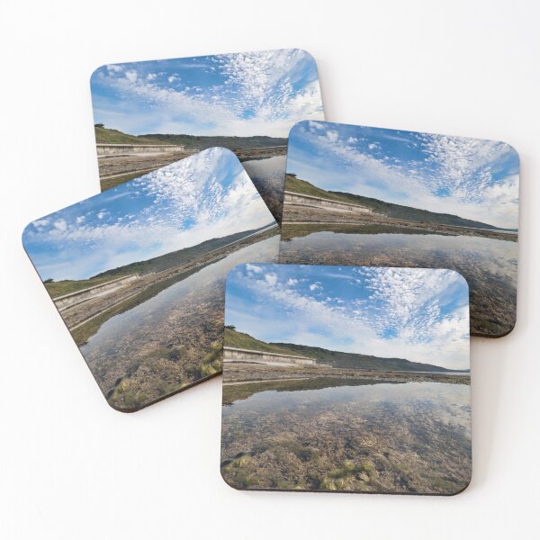 Item preview, East Beach At Low Tide With Rock Pools - Lyme Regis designed and sold by Dorset Girl.
