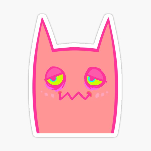 critter - pink - sleepy Sticker