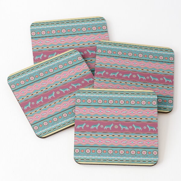 Item preview, German Shepherd Decorative Pattern in pastels designed and sold by k9printart.