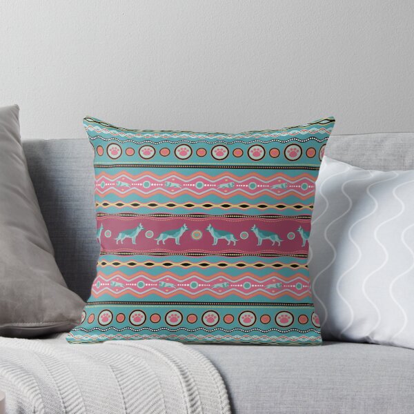 Item preview, German Shepherd Decorative Pattern in pastels designed and sold by k9printart.