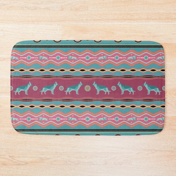 Item preview, German Shepherd Decorative Pattern in pastels designed and sold by k9printart.