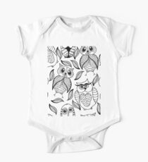 Four different black owls One Piece - Short Sleeve