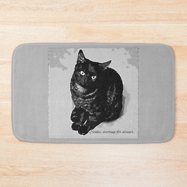 Item preview, Black tabby cat- Sookie, waiting for dinner.  designed and sold by tinytiger77.