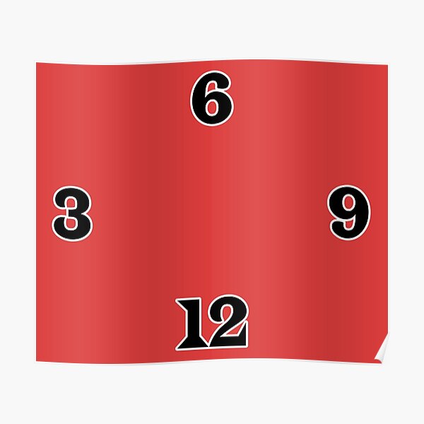 "Crazy Clock Wacky Weird Wall Face" Poster by deanworld Redbubble