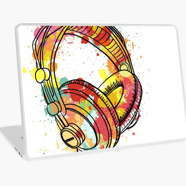 Headphones Laptop Skin