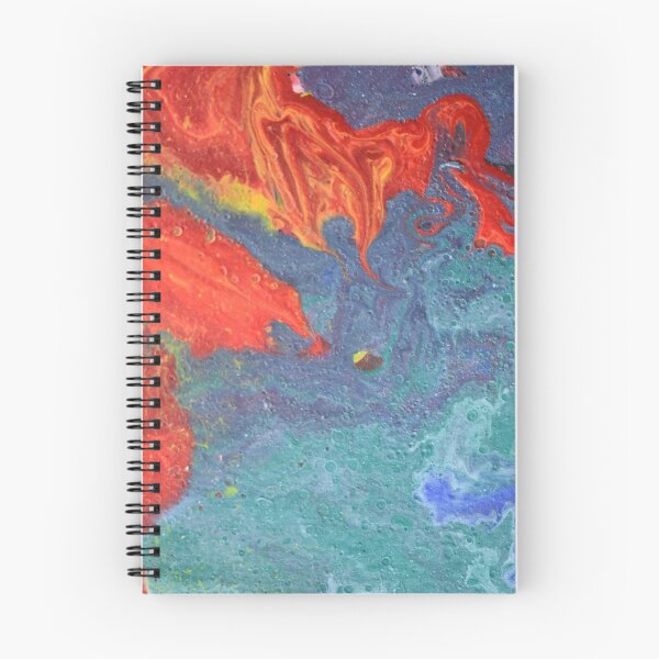 Item preview, fire and water, acrylic pour  designed and sold by myatticstudio.