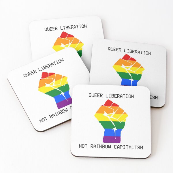 Item preview, Queer Liberation Not Rainbow Capitalism designed and sold by RadicalPrintsByCas.