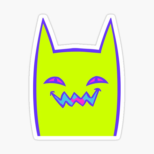critter - green - laughing Sticker
