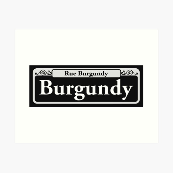 Item preview, BURGUNDY STREET SIGN - NEW ORLEANS designed and sold by WOOFANG.