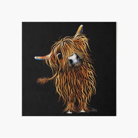 HiGHLaND CoW PRiNT SCoTTiSH ' CoooWeee ' BY SHiRLeY MacARTHuR Art Board Print