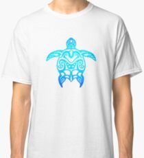 Ocean Blue Tribal Turtle Classic T-Shirt