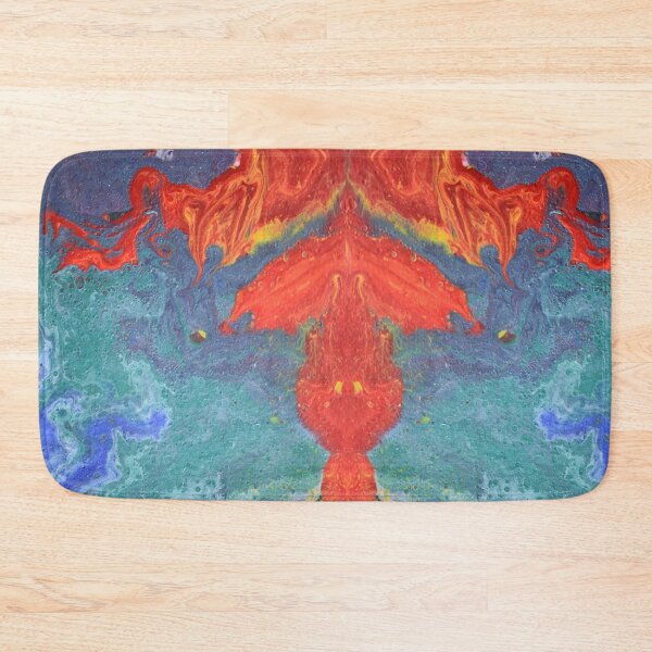 Item preview, fire and water, acrylic pour large designed and sold by myatticstudio.