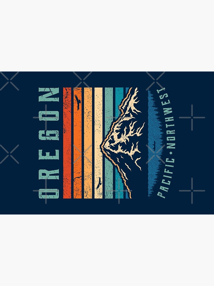Oregon Retro Mountains by TigerTomDesign