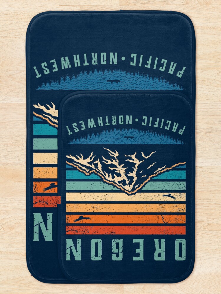Alternate view of Oregon Retro Mountains Bath Mat