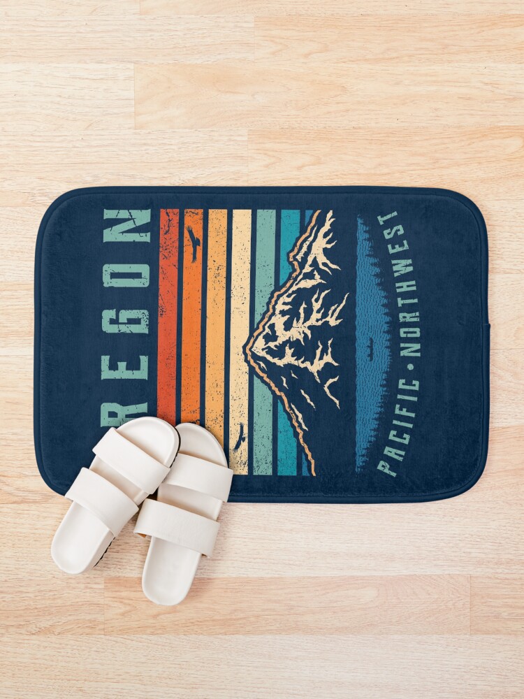 Alternate view of Oregon Retro Mountains Bath Mat