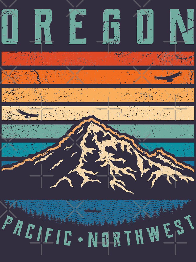 Montañas retro de oregon de TigerTomDesign