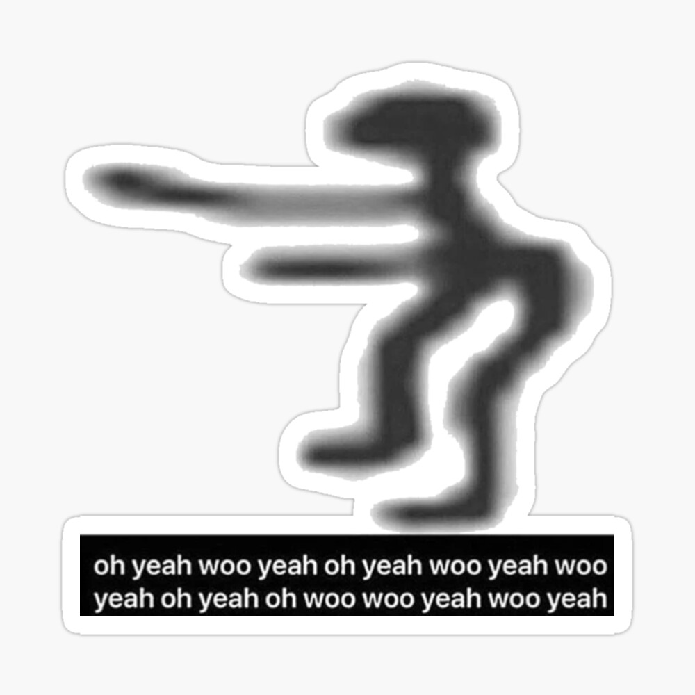 oh yeah woo yeah funny stickman dancing | Sticker