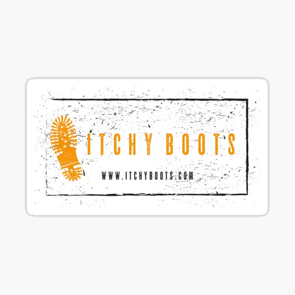 Itchy Boots - Boot Print Orange Sticker