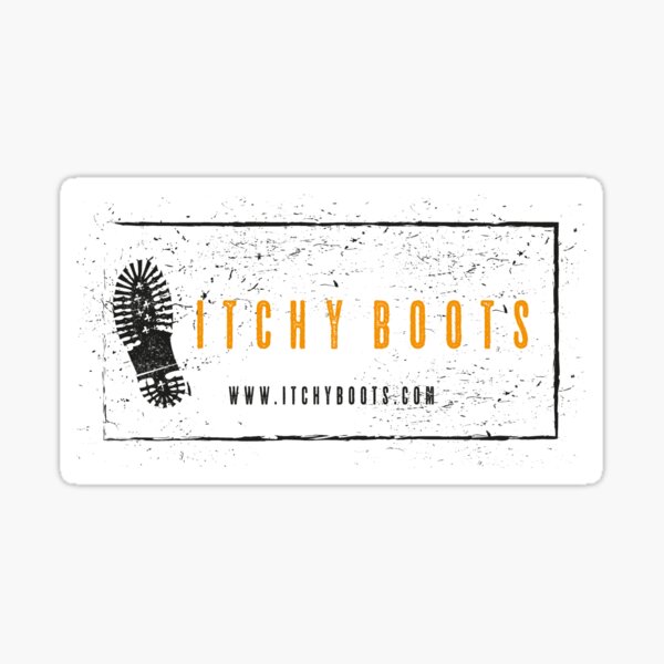 Itchy Boots - Boot Print Black Sticker