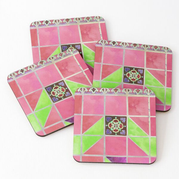 Item preview, Fredericksburg Texas Vintage Ceramic Tile Pattern - Rose Pink designed and sold by AndreaHelmArt.