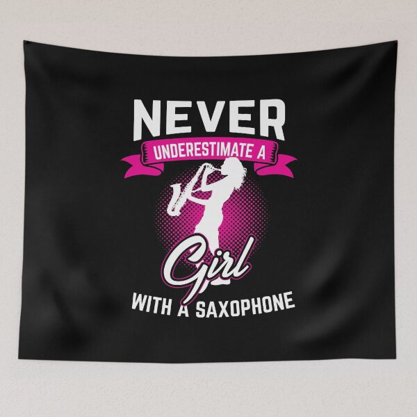 Item preview, Never Underestimate A Girl With Saxophone Gift designed and sold by haselshirt.