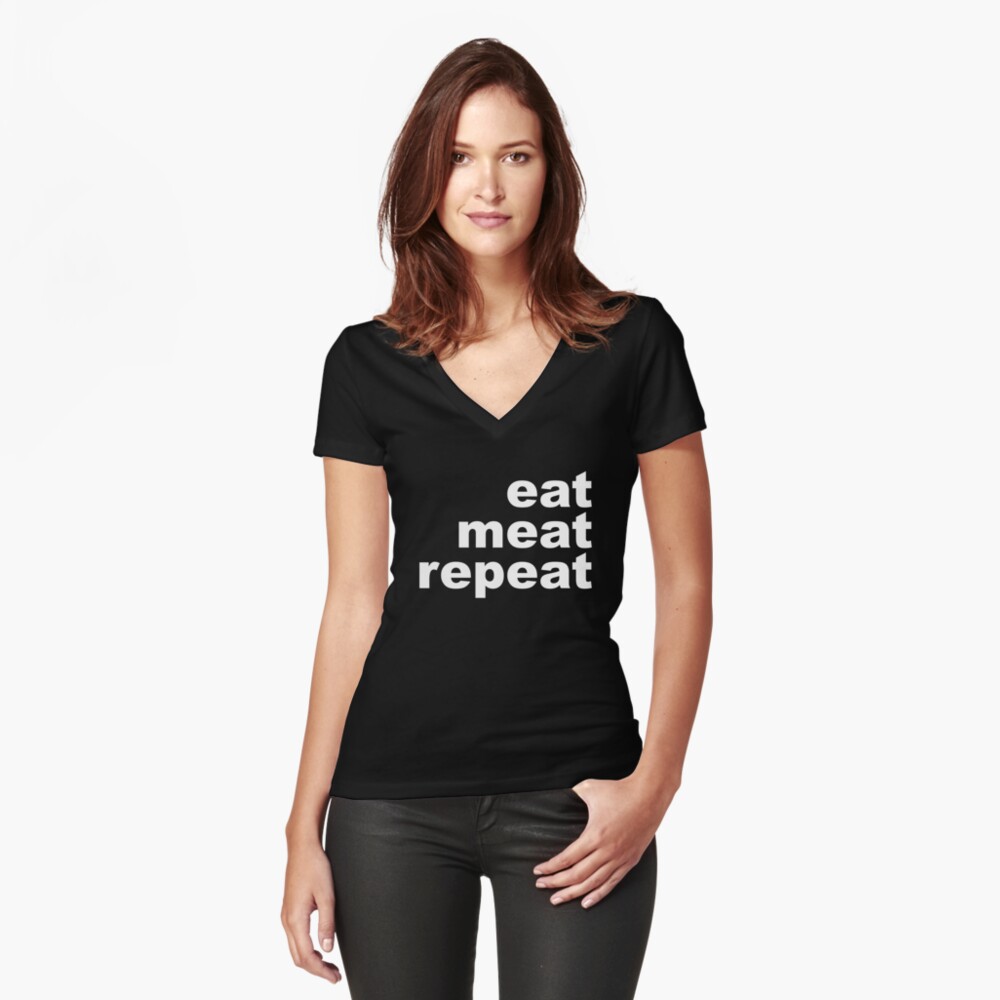 Item preview, Fitted V-Neck T-Shirt designed and sold by lilyquotes.