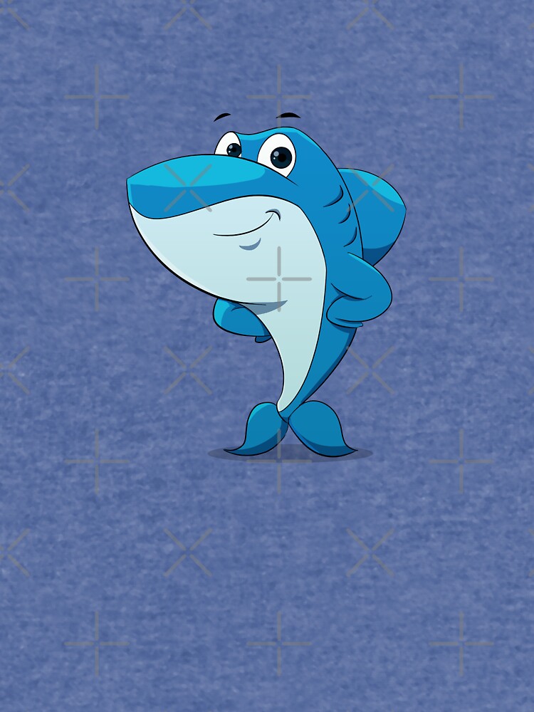Kawaii Shark Royal Blue Hoodie - BLUE