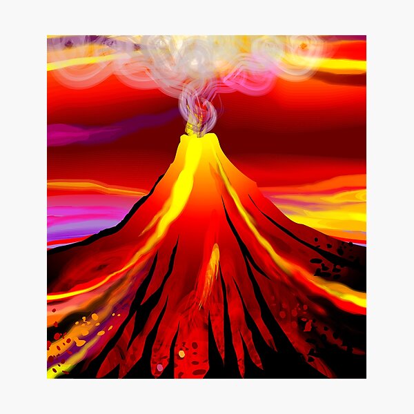 Eruption of a volcano	 Photographic Print