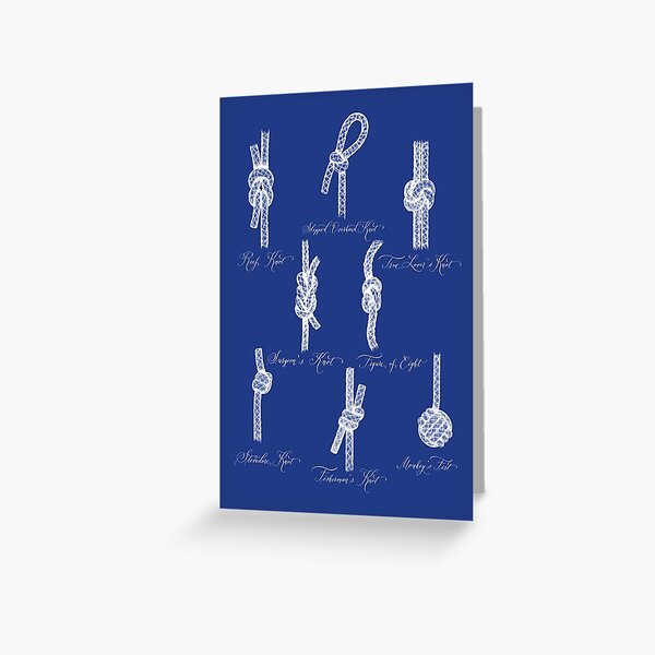 Artikel-Vorschau von Nautische Knoten (Marine und Weiß), designt und verkauft von illucalliart.