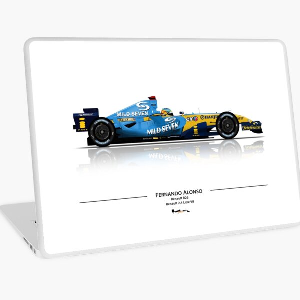 POSTER FERNANDO ALONSO RENAULT F1 R26 CAMPIONE DEL MONDO 2005/06 CM.77X28  AC16