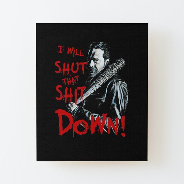 Negan Wood Mounted Print