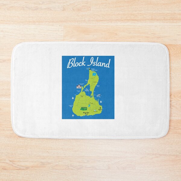 Item preview, Block Island Map designed and sold by AnimalCreations.