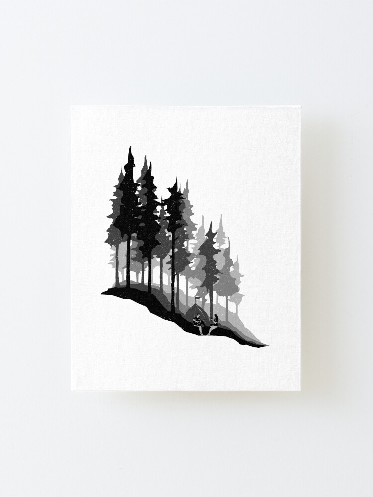 Alternate view of Romantic Camping Mounted Print