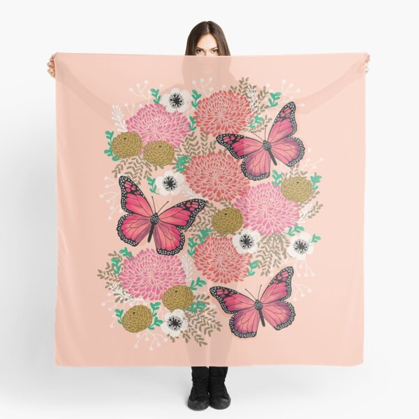 Monarch Florals by Andrea Lauren Scarf