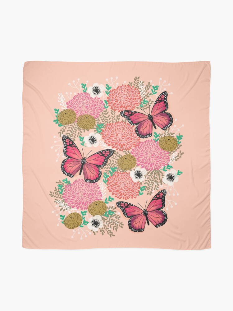 Alternate view of Monarch Florals by Andrea Lauren Scarf