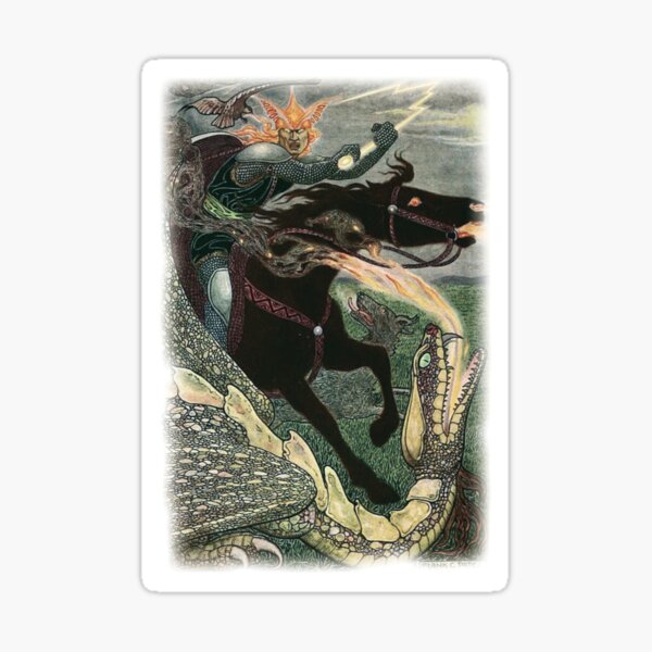 FALCON THE HUNTER from the story ILYA AND FALCON THE HUNTER in the book The Russian Story Book Sticker