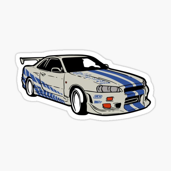 Premium Vector  Brian nissan skyline blue decal design sportswear pattern  template