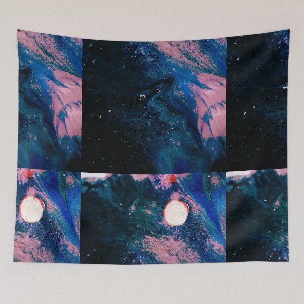 Item preview, rising moon, acrylic pour  designed and sold by myatticstudio.