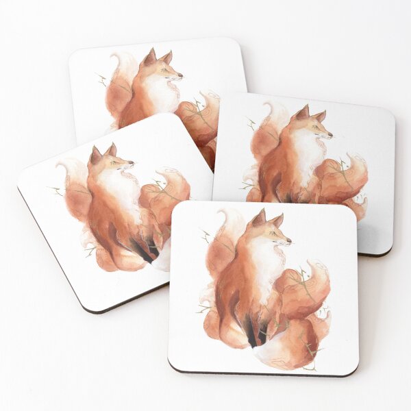 Item preview, Watercolor Kitsune designed and sold by Threeleaves.