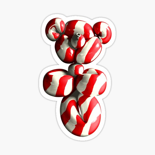 Item preview, Teddy Bear Candy Cane Balloon designed and sold by Retro Futurist.