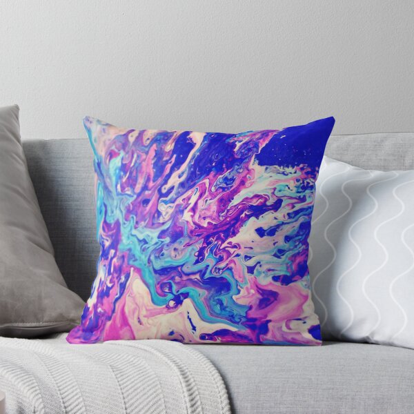 Item preview, wild and dirty, acrylic pour, blues designed and sold by myatticstudio.