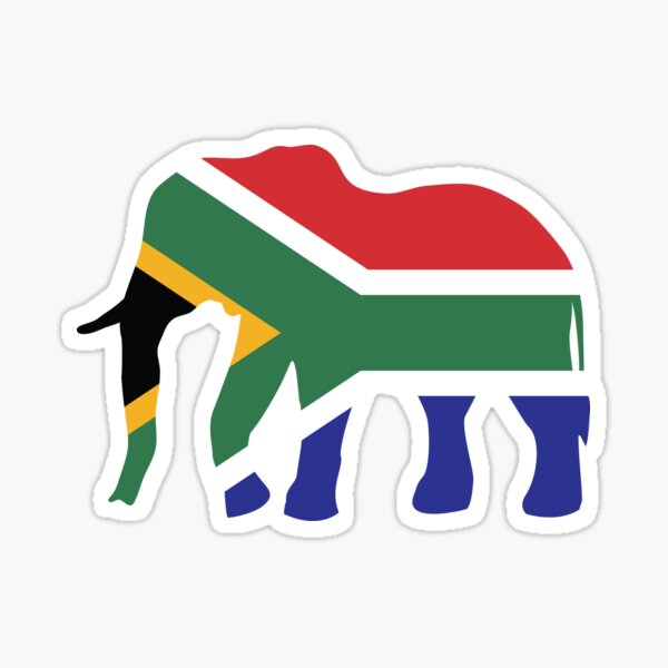 Artikel-Vorschau von Elefant Südafrika Afrikanische Flagge Wild Safari, designt und verkauft von MasartDesigns.