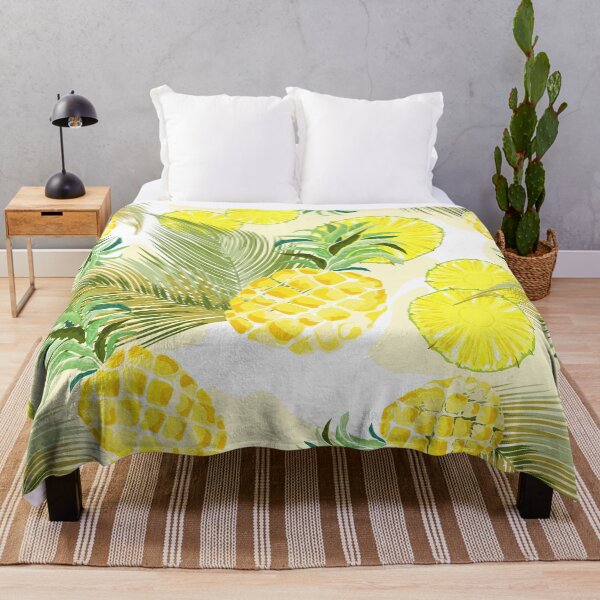 Item preview, Pineapple Watercolor Fresh Summer Pattern designed and sold by BluedarkArt.