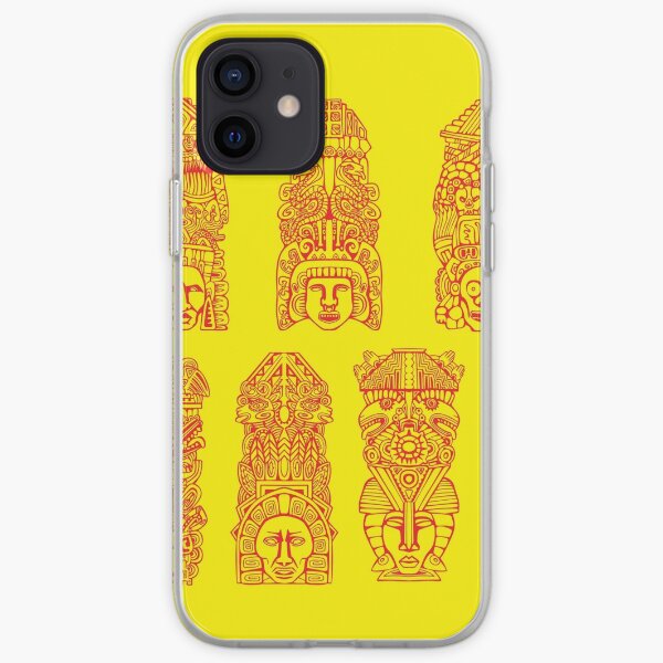 #Illustration, #art, #ancient, #antique, ornate, old, design, aztec, symbol, decoration iPhone Soft Case
