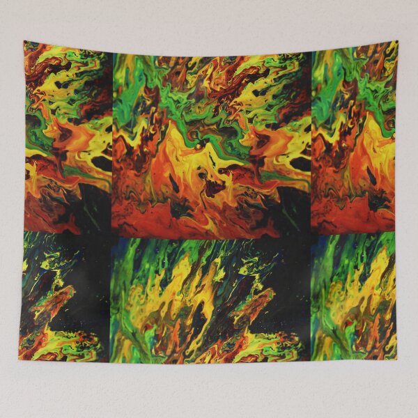 Item preview, wild and dirty red and green fire designed and sold by myatticstudio.