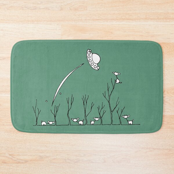 Item preview, Cows in Forest with Departing UFO designed and sold by Adventures Are Dangerous.